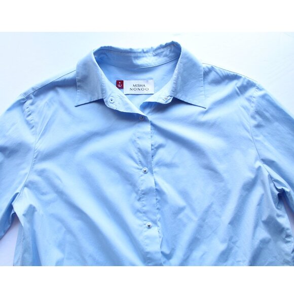 Misha Nonoo The Husband Shirt / Medium / Blue Button-Up Meghan Markle Blouse - Picture 5 of 9